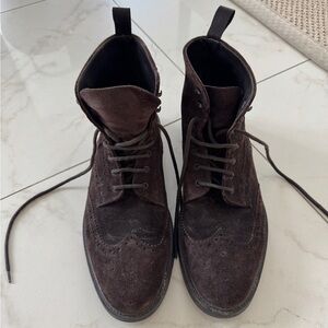 Suitsupply Dark Brown Suede Boots size 10 US